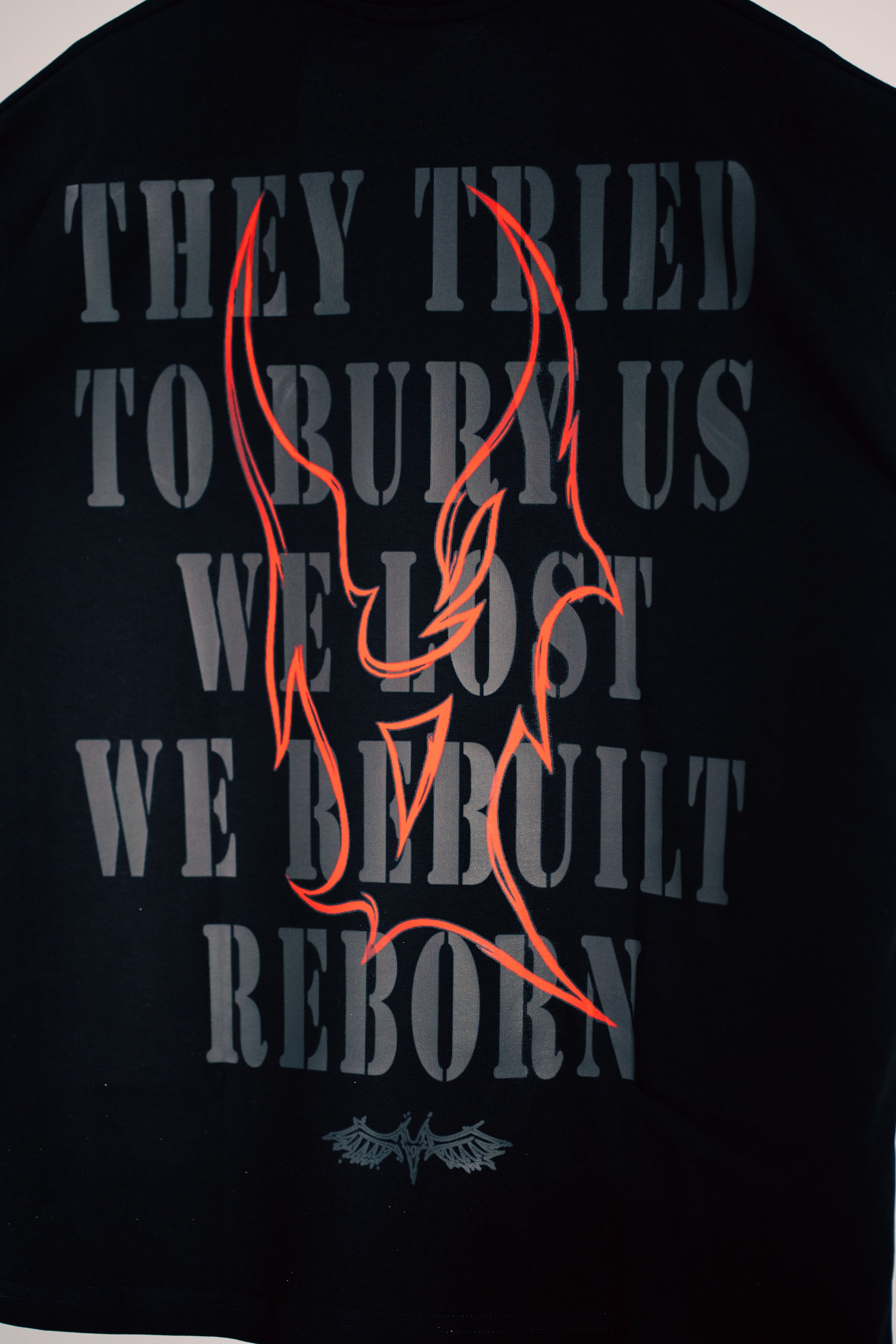 OVERSIZED WOMEN'S TANK TOP "REBORN" BLACK