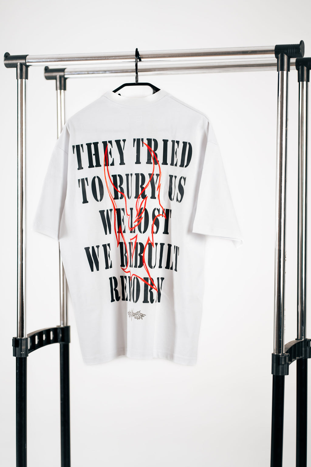 OVERSIZED T-SHIRT "REBORN" WHITE UNISEX