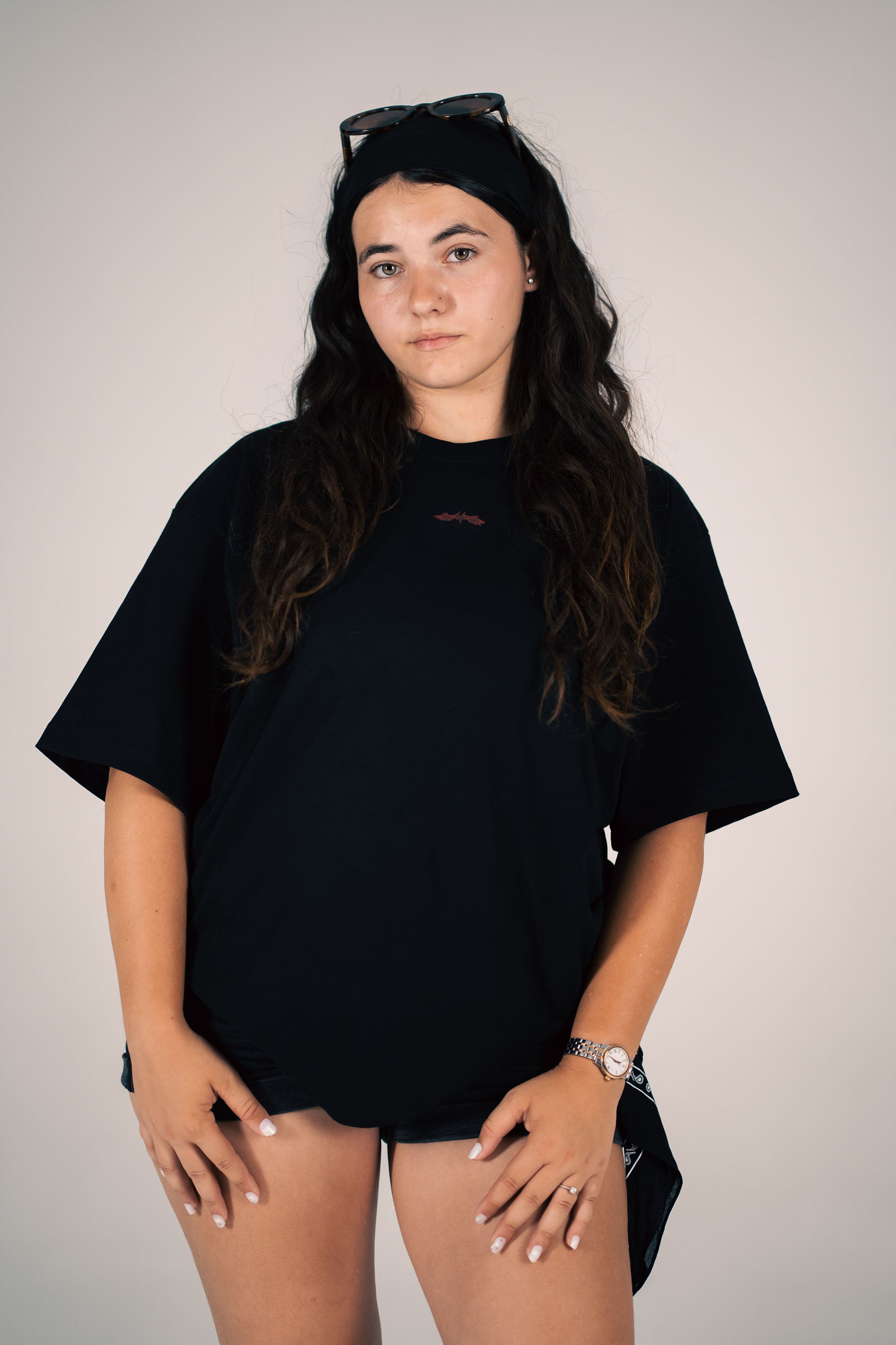 OVERSIZED T-SHIRT "REBORN" BLACK UNISEX