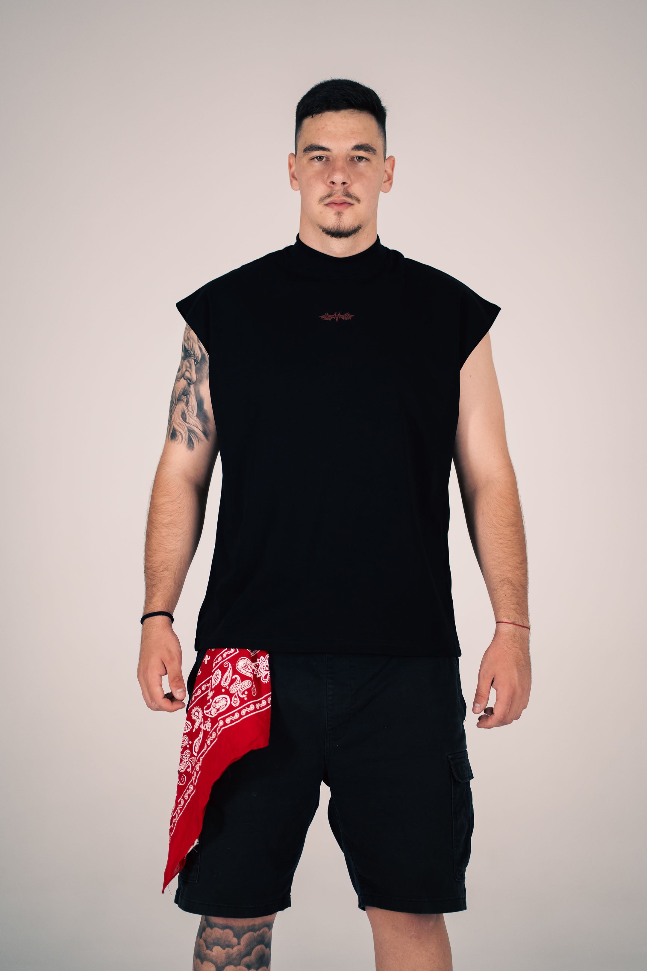 OVERSIZED MEN'S TANK TOP "REBORN" BLACK