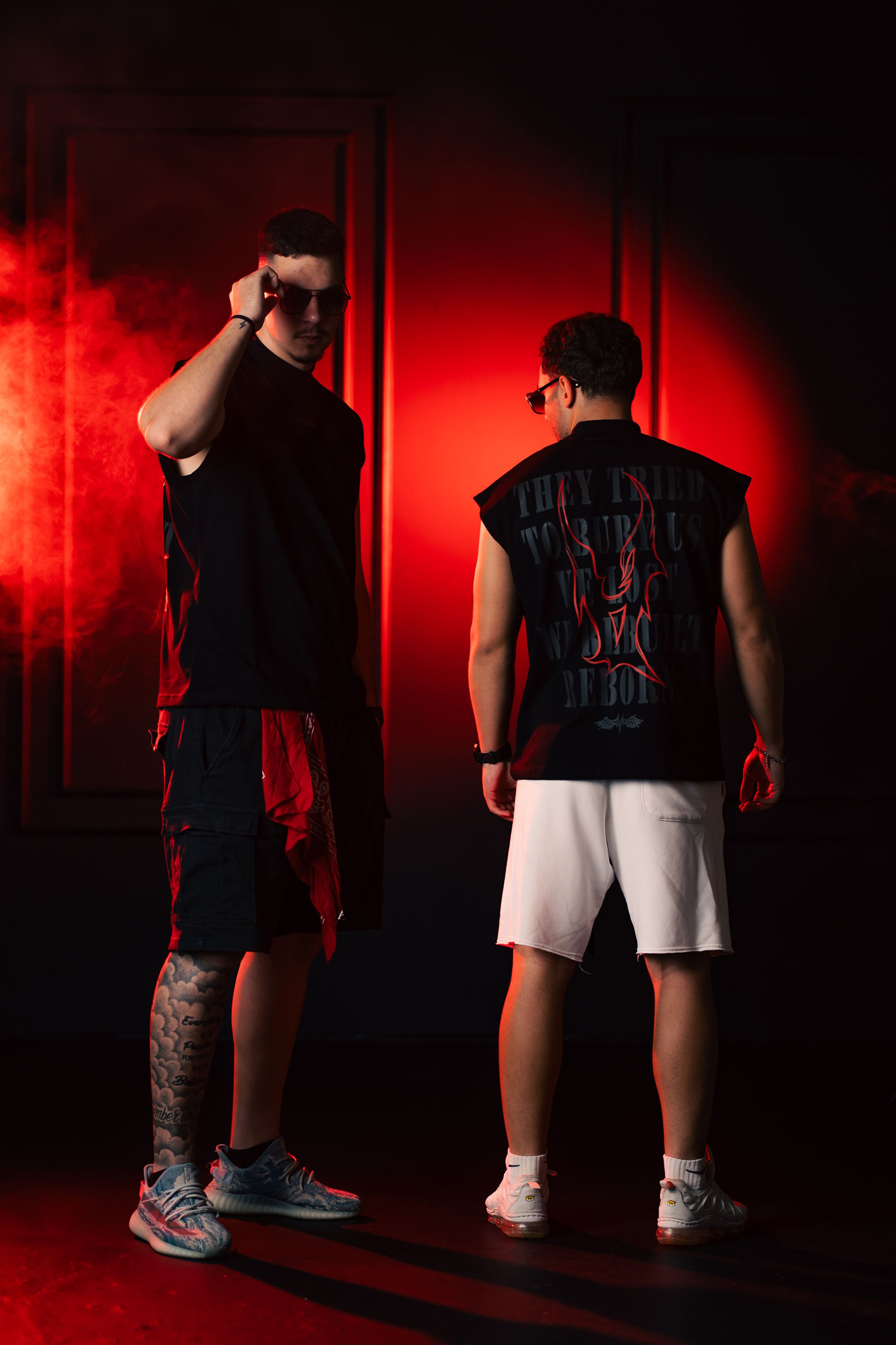 OVERSIZED MEN'S TANK TOP "REBORN" BLACK