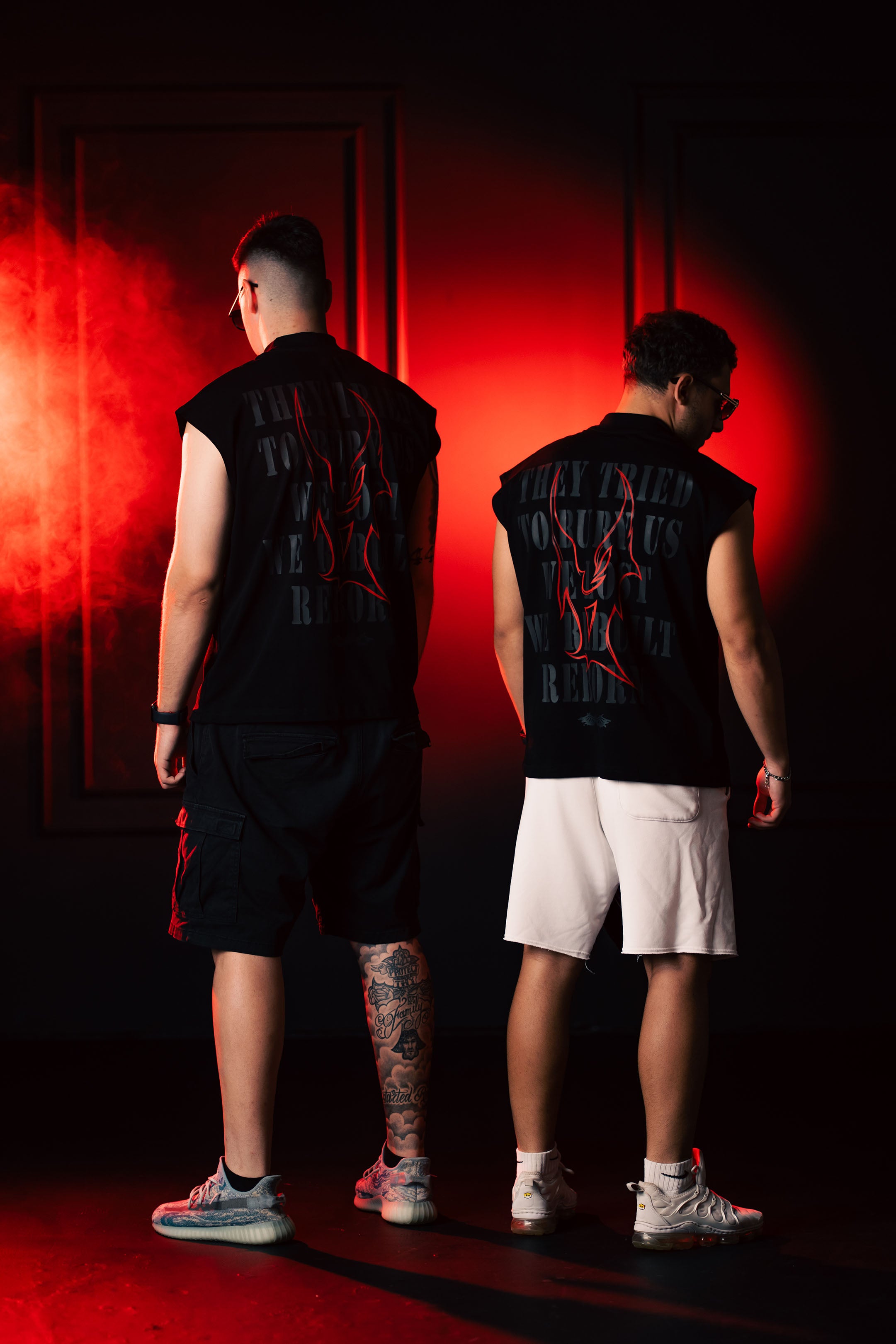 OVERSIZED MEN'S TANK TOP "REBORN" BLACK