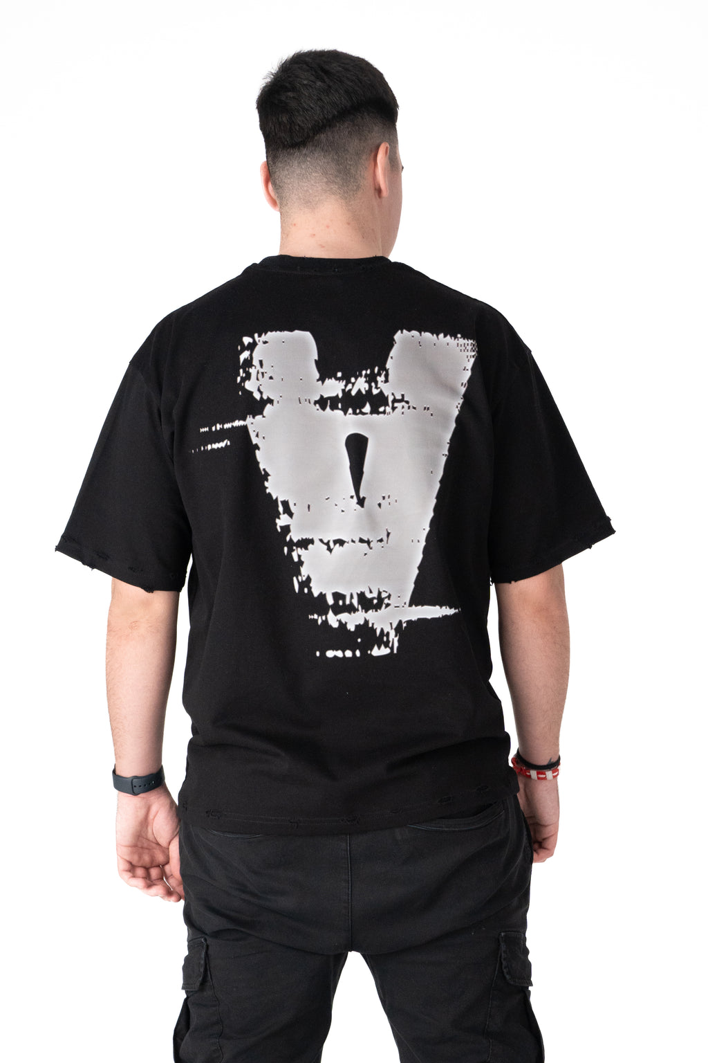 OVERSIZED MEN'S T-SHIRT - "SCARRED" DISTRESSED