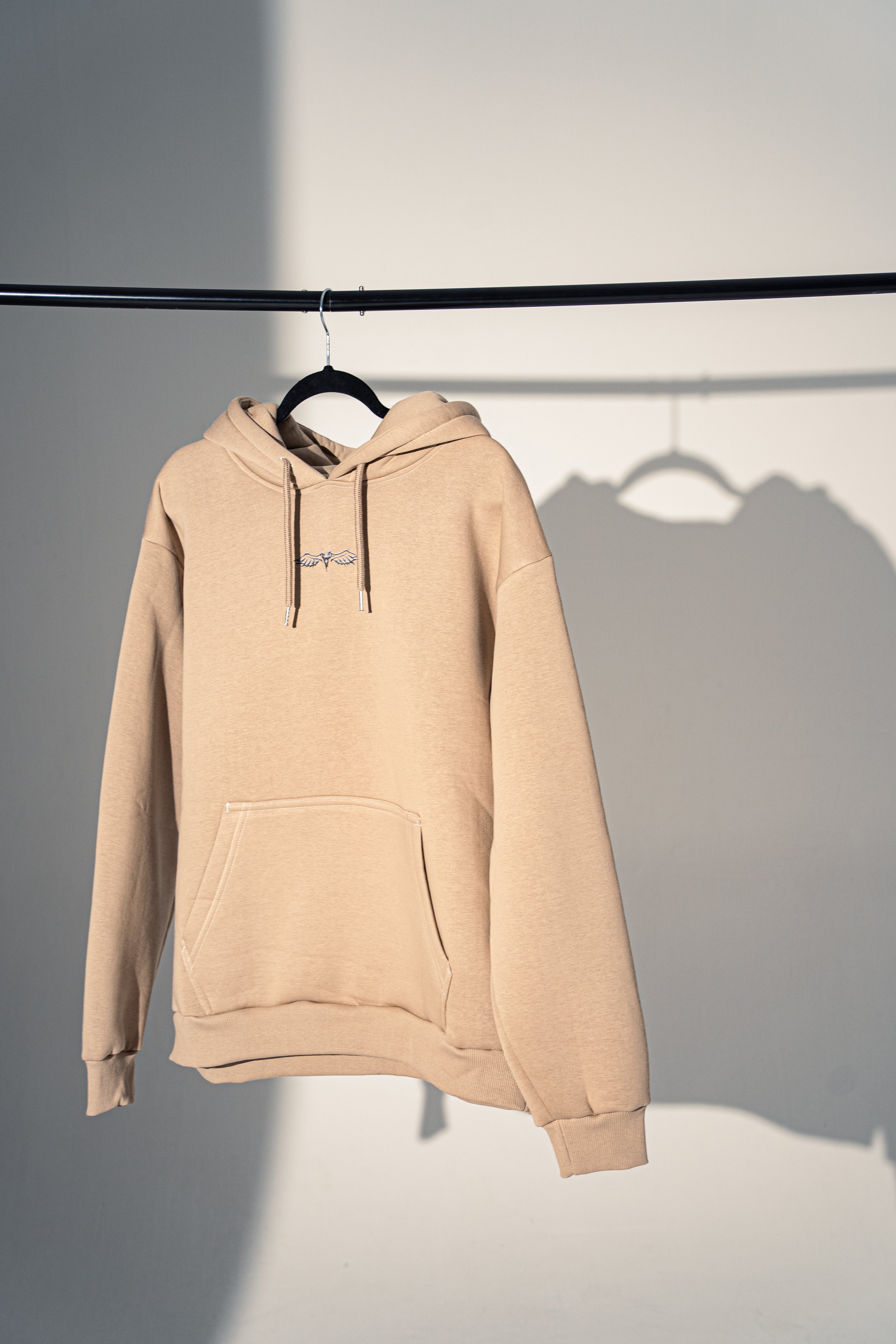 OVERSIZED MEN'S HOODIE-"FAKE" BEIGE