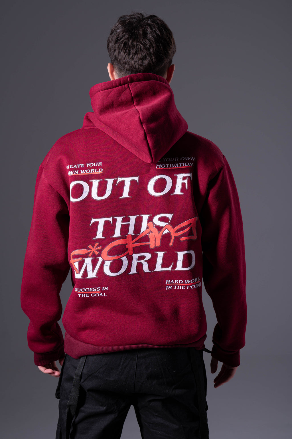 OVERSIZED MEN'S HOODIE-''OUT OF THIS WORLD''