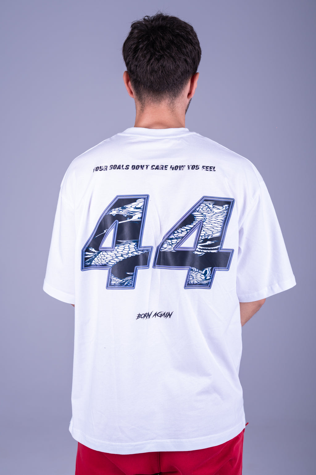 OVERSIZED T-SHIRT ''BORN AGAIN'' WHITE
