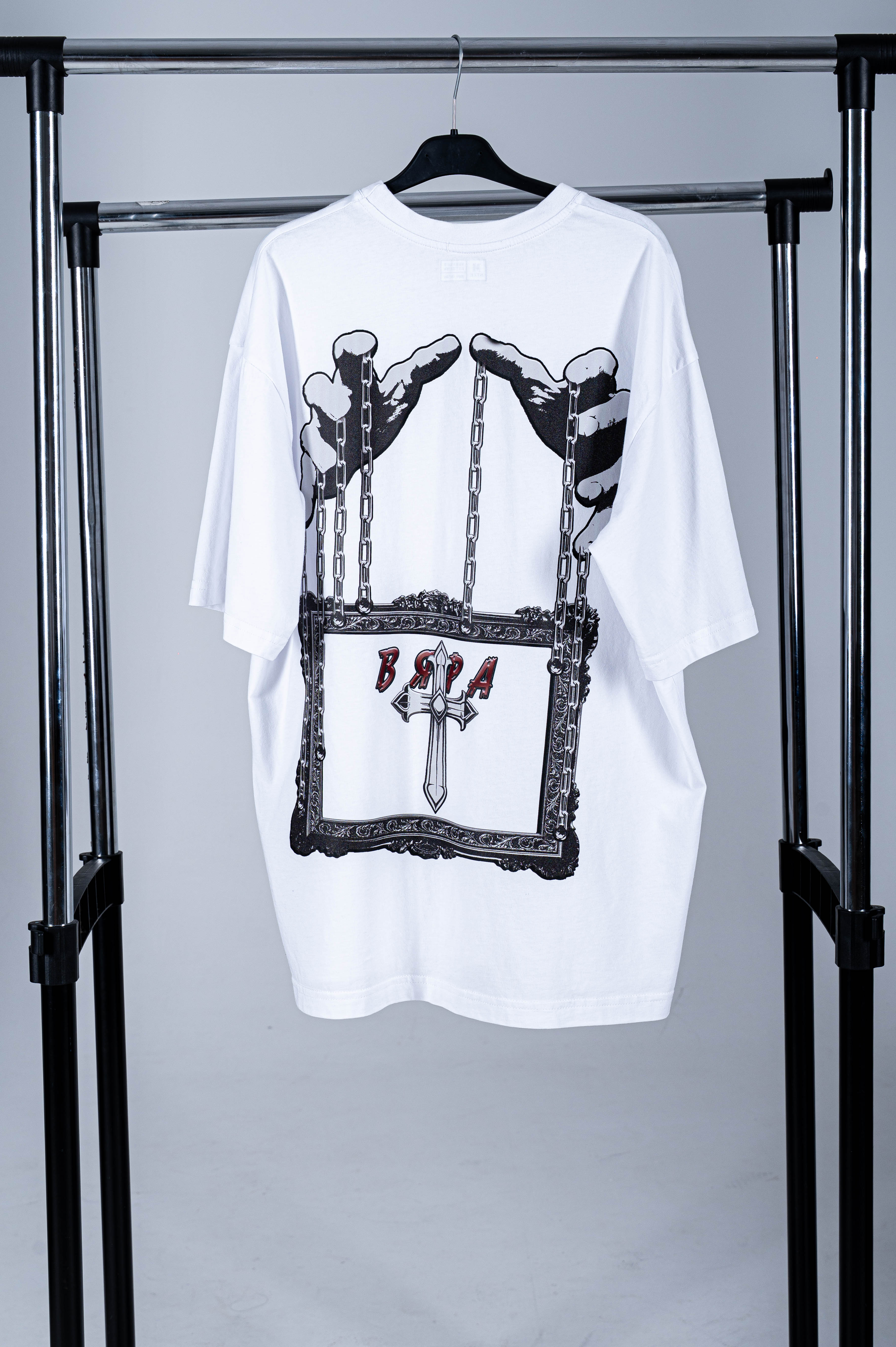 OVERSIZED MEN'S T-SHIRT-"ВЯРА" WHITE